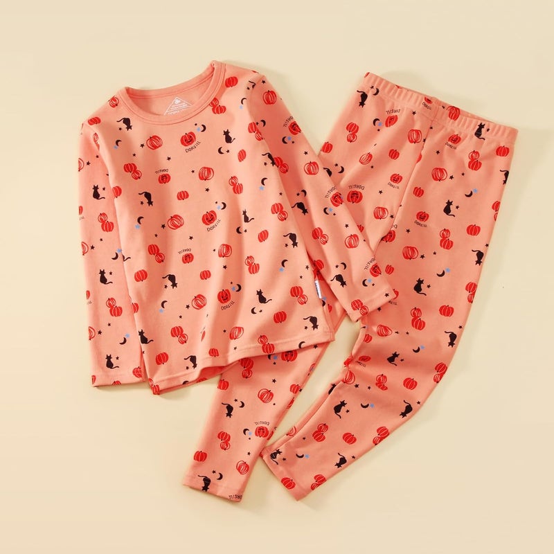 DORSILL Girls' Brushed Thermal Underwear Set Cotton Warm Comfortable Suits For Kids Long Johns - Image 3